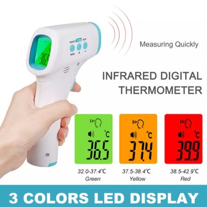 เครื่องวัดอุณหภูมิอินฟราเรดแบบไม่สัมผัสที่หน้าผากแบบอัตโนมัติ