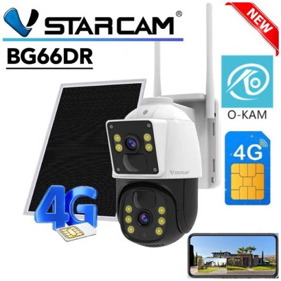 กล้องโซล่าเซลล์ แสงอาทิตย์ Vstarcam รุ่นใหม่ BG66DR Outdoor Camera