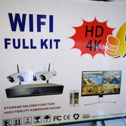 กล้องวงจรปิดออนไลน์ online ไร้สาย ชุดกล้องวงจรปิด 4 ตัว WIFI FULL KIT HD 4K 4 / 8 CH