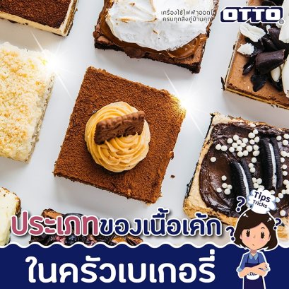 ประเภทของเนื้อเค้กในครัวเบเกอรี่