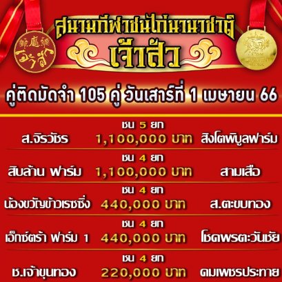 โปรแกรมคู่ชน ประจำวันที่ 1 เมษายน 2566