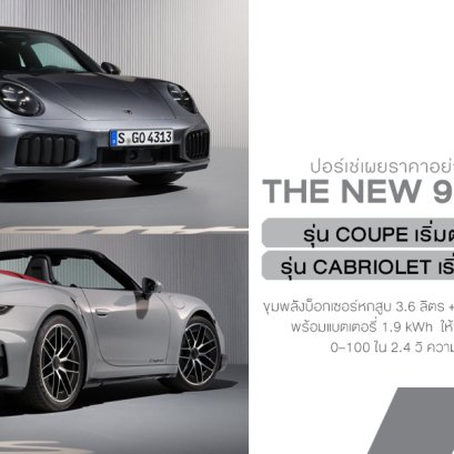 พร้อมให้สั่งจองแล้ววันนี้ในประเทศไทย The new Porsche 911 Turbo S เริ่มต้นที่ 27.9 ล้านบาท