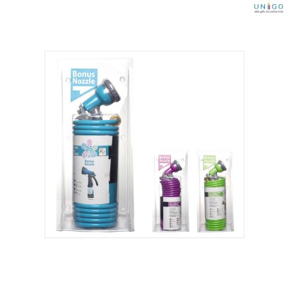 Coil Hose 3/8 Inch x 25FT With 8 Pattern Nozzle