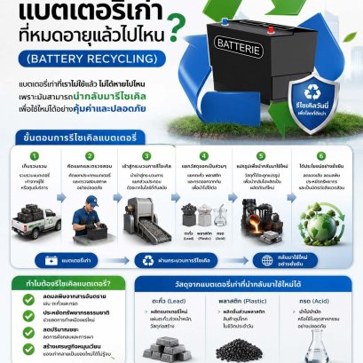 คุณรู้หรือไหม! แบตเตอรี่เก่าที่หมดอายุแล้วไปไหน (Battery Recycling)