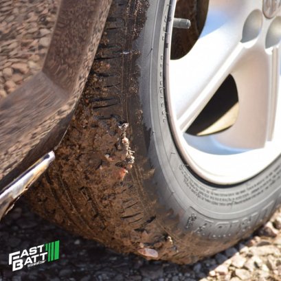 การความสะอาดล้อที่เปื้อน