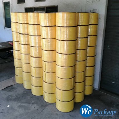 จัดส่งสายรัดพลาสติก PP สีเหลือง 20/8/62