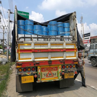 จัดส่งสายรัดพลาสติก PP สีฟ้า 12/10/62