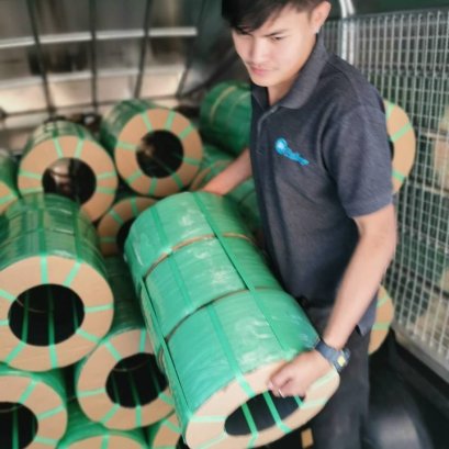 จัดส่งสายรัดพลาสติก PP สีเขียว 21/10/62