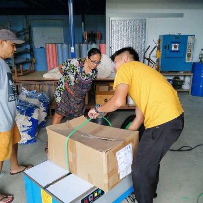 จัดส่งเครื่องรัดกล่อง รุ่น WE-801L 23/8/62