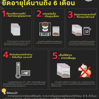 แช่แข็งเมล็ดกาแฟ ยืดอายุได้นานถึง 6 เดือน !