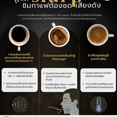 ทำไมตอนชิมกาแฟต้องซดเสียงดัง (slurp)
