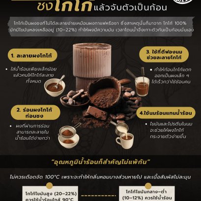 แก้ปัญหา! ชงโกโก้แล้วจับตัวเป็นก้อน ละลายยาก 