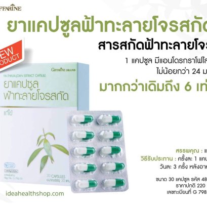 ดูแลสุขภาพเชิงป้องกันด้วยฟ้าทะลายโจรและกระชายแคปซูล