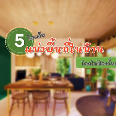 5 ไอเดีย แบ่งพื้นที่ภายในบ้านโดยไม่ต้องกั้นผนัง