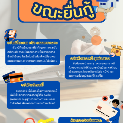 สิ่งที่ไม่ควรทำ ขณะยื่นกู้