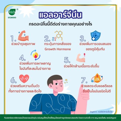 แอลอาร์จีนีน กรดอะมิโนนี้ดีต่อร่างกายคุณอย่างไร??