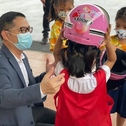 อมตะร่วมสร้างความปลอดภัย ณ โรงเรียนวัดบ้านเก่า