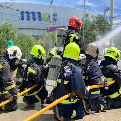 The Annual Emergency Response Rehearsal at Amata City Rayong : the situation of Chemical spillage, Gas leakage and Fire