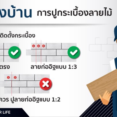 ปูพื้นกระเบื้องลายไม้ให้สวย มีสไตล์ ใช้งานคุ้ม เพียงทำตามนี้