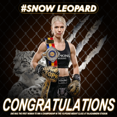TOPKING BOXING Congratulations to Marie Ruumet, the first-ever Womens Flyweight Championof Rajadamnern Stadium in RWS.