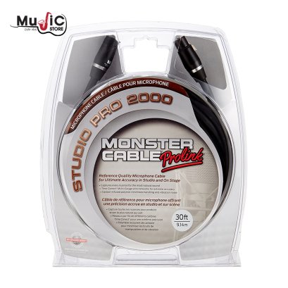 สายแจ็คไมค์ Monster Studio Pro 2000 Microphone Cable 30FT/9M - Gold Contact XLR