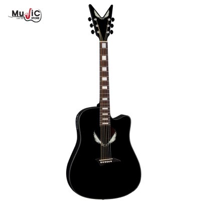 Dean V-Wing Thin Body Acoustic Electric Guitar - Classic Black