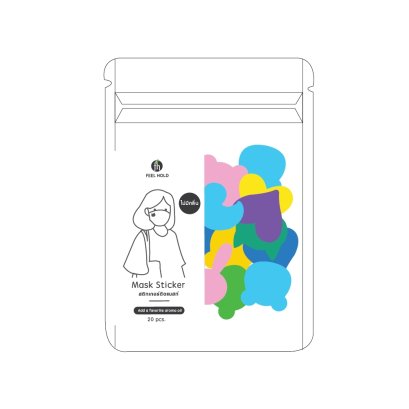 สติ๊กเกอร์ติดแมสก์หน้ากากอนามัย รุ่นไม่มีกลิ่น
