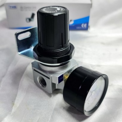 TAIWAN แท้!!! ตัวปรับลมตั้งลม + เกจวัด THB R2000 REGULATOR ตัวตั้งลม ตั้งลม ปรับลม เรกกูเรเตอร์ ขนาด 1/4 ตัวปรับแรงดันลม