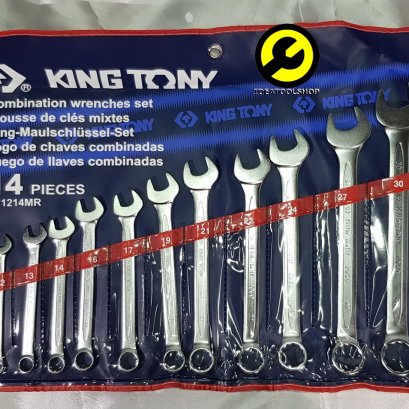 kingtony 1214MR ประแจแหวนข้าง 14 ตัวชุด10-32 mm