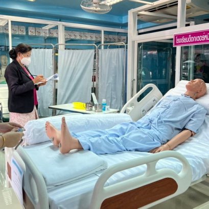 นักศึกษาพนักงานผู้ช่วยพยาบาล ทดสอบมาตรฐานฝีมือแรงงานแห่งชาติ 