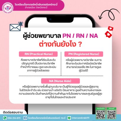 ‍️ ไขข้อสงสัย: PN, RN, และ NA ต่างกันอย่างไร? พร้อมเปิดโอกาสสู่เส้นทางอาชีพผู้ดูแล (Nurse Aide)