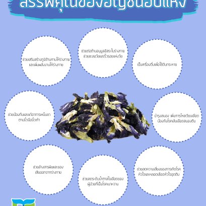 สรรพคุณของอัญชันอบแห้ง