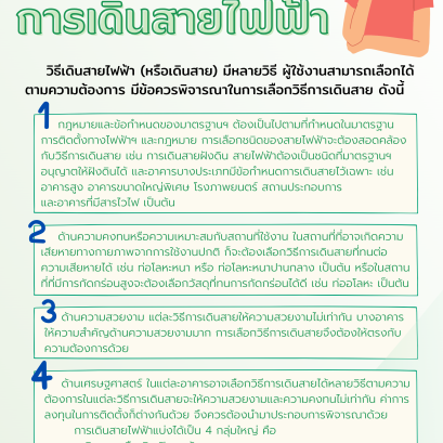 การเดินสายไฟฟ้ามีข้อควรพิจารณาอะไรบ้างนะ??