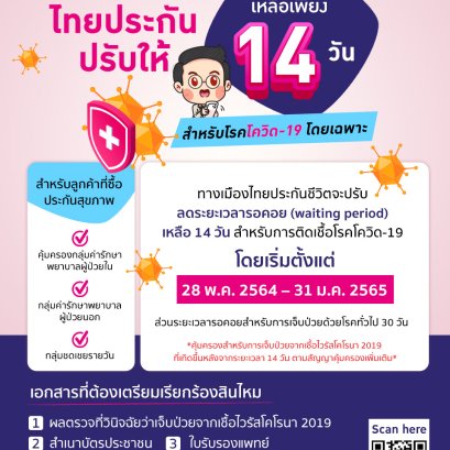 เมืองไทยประกันชีวิต ห่วงใยคุณให้พร้อมต่อสู้