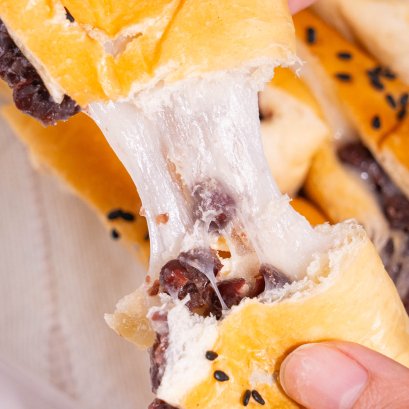 ขนมปังโมจิบันถั่วแดง