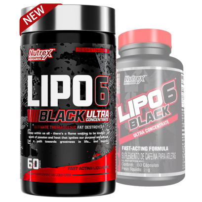 Nutrex Research Labs Lipo 6 Black Ultra Concentrate 60 Black Caps Lipo-6