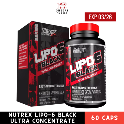 Nutrex Research Labs Lipo 6 Black Ultra Concentrate 60 Black Caps Lipo-6