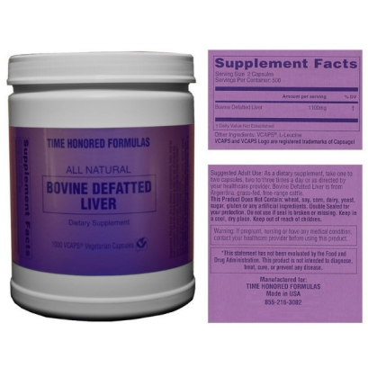 Defatted Liver Glands 500 Caps. Gerson