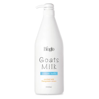 ไบโอโกลครีมอาบน้ำ โก้ท มิลค์ ผสมสารสกัดทับทิม 1,000 มล./ Bioglo Goats Milk Cream Bath 1000ml