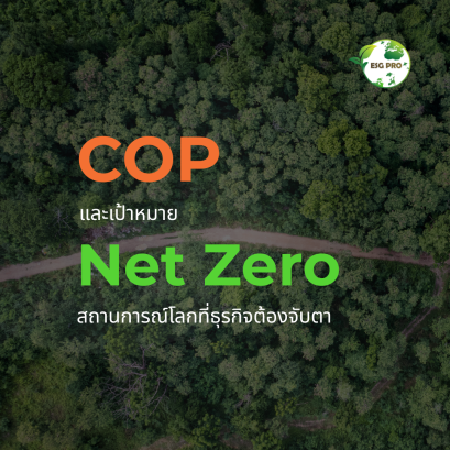 COP และเป้าหมาย Net Zero: สถานการณ์โลกที่ธุรกิจต้องจับตา