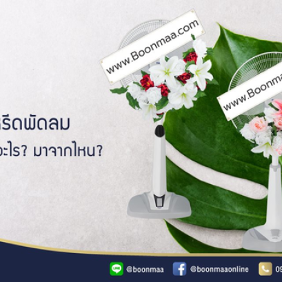 พวงหรีดพัดลม คืออะไร? มาจากไหน? โดย บุญมา พวงหรีด