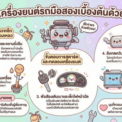 วิธีเช็กเครื่องยนต์รถมือสองเบื้องต้นด้วยตัวเอง