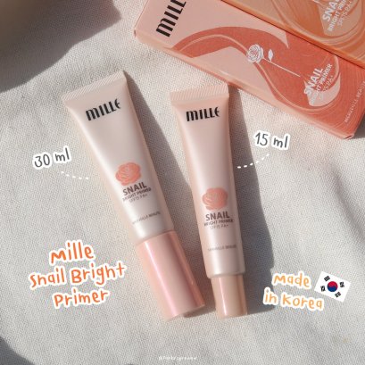 ไพรเมอร์ที่ใช้แล้วผิวสวยมาก Mille Snail Bright Primer 