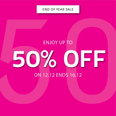 ลดทั้งร้านส่งท้ายปี! สูงสุด 50%