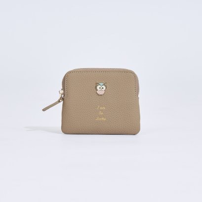 Lucky owl coin (Leather)-Khaki