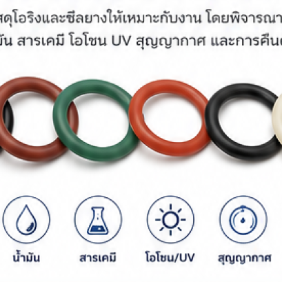 เปรียบเทียบยางอีลาสโตเมอร์ | เลือกวัสดุโอริงและซีลยางให้เหมาะกับงาน