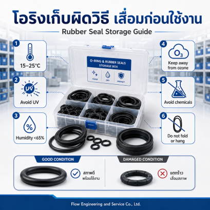 อายุการเก็บรักษาโอริงและซีลยาง | วิธีเก็บ Rubber Seal ให้ใช้งานได้นาน