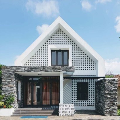 แต่งเติมเพิ่มลีลาให้ผนังด้วยอิฐมวลเบา