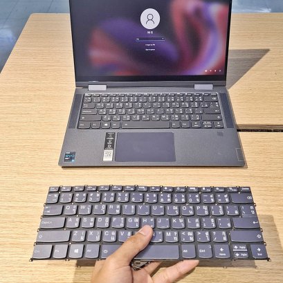 Lenovo Yoga 7 ปุ่มเสีย กดไม่ติด เปลี่ยนคีย์บอร์ดได้โดยไม่ต้องเข้าศูนย์