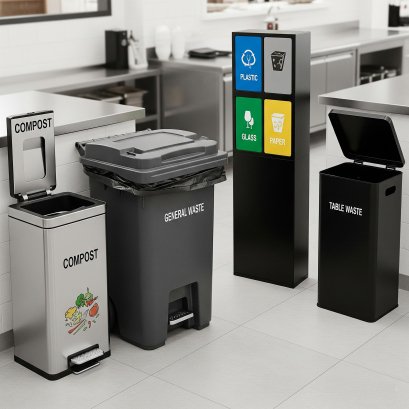 ร้านอาหารต้องใช้ถังขยะแบบไหนบ้าง? เลือกให้ถูกสุขลักษณะและเหมาะกับงาน | HorecaT